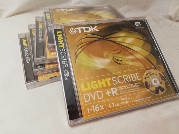 TDK - LightScribe - DVD+R 4,7 GB - 5 sztuk - nowe