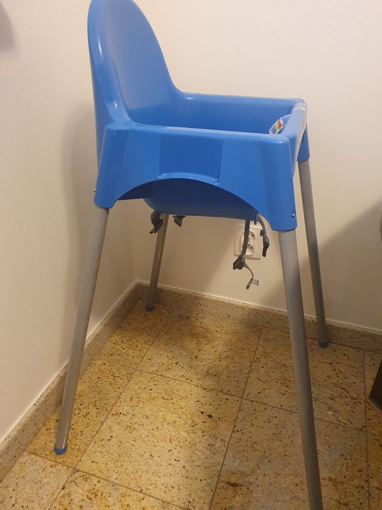 Krzesełko do karmienia Ikea Antilop niebieskie
