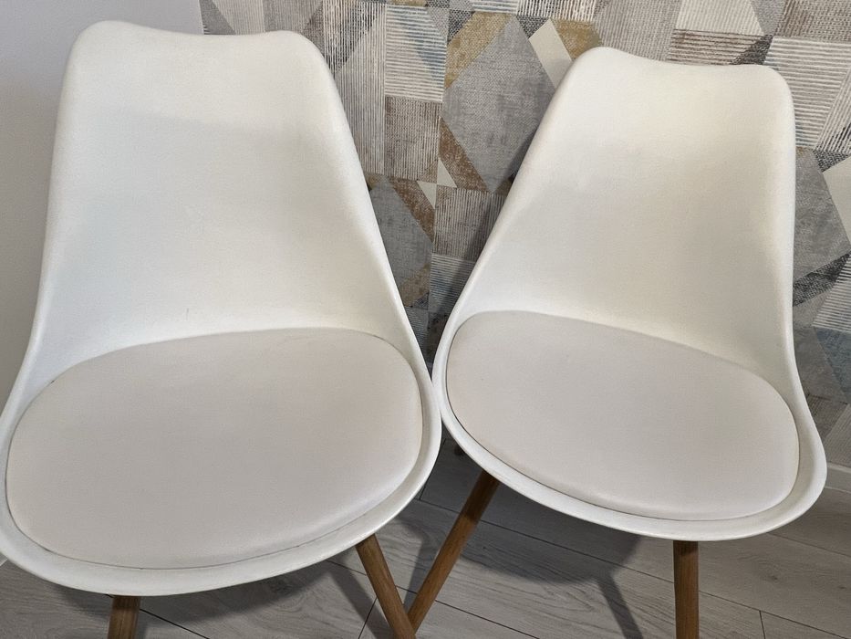 Krzesła Jysk Kastrup białe 2szt.