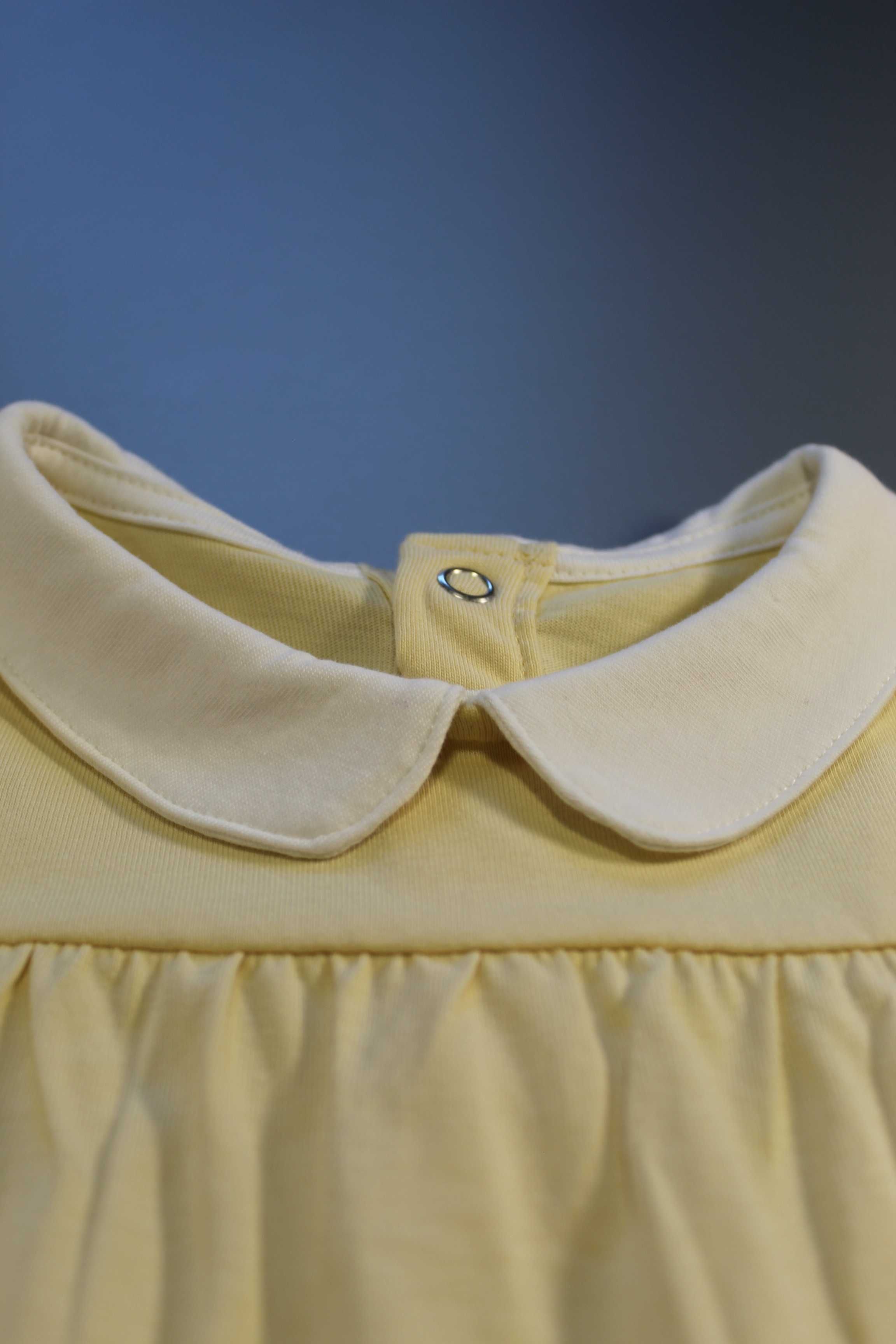Жовта туніка футболка з білим комірцем TU, для віку 1-2 року, акція