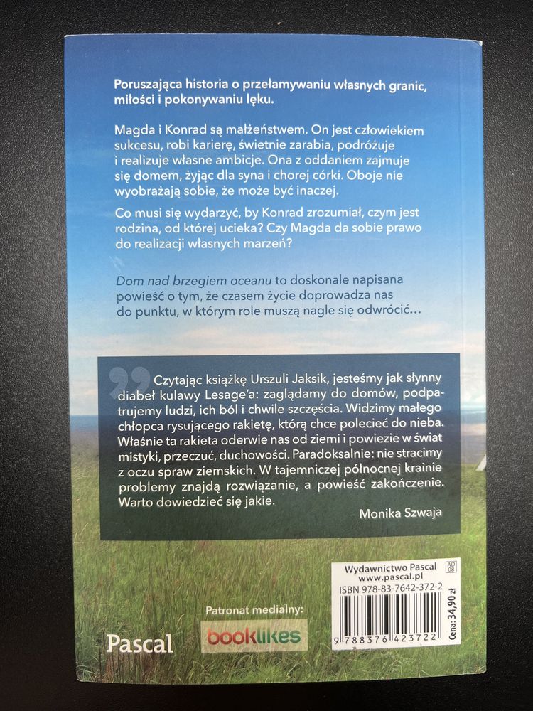 Dom nad brzegiem oceanu - Urszula Jaksik Z AUTOGRAFEM