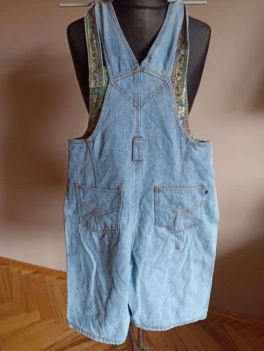 Ogrodniczki jeansowe krótkie vintage