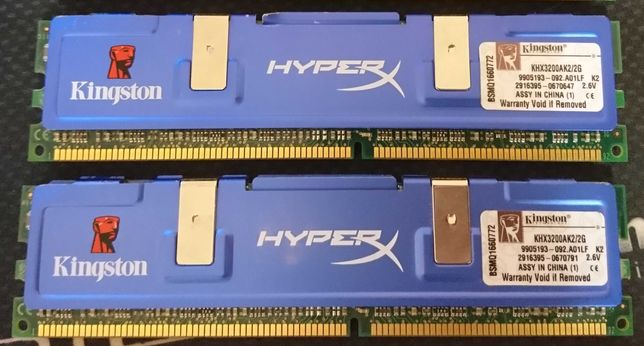 Оперативная память Kingston HyperX DDR KHX3200AK2/2G (2x1Gb) 400MHz