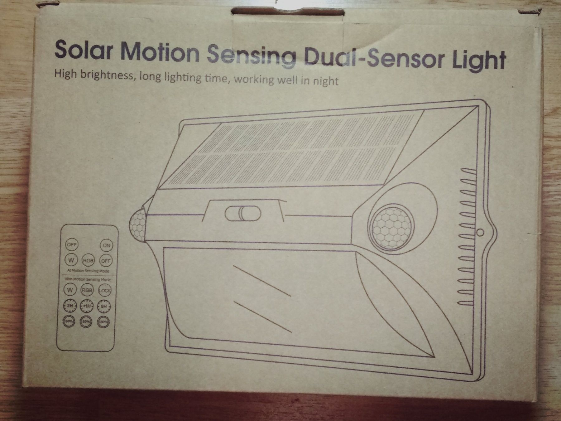 Ліхтар на сонячній батареї, с датчиком руху та пультом управління