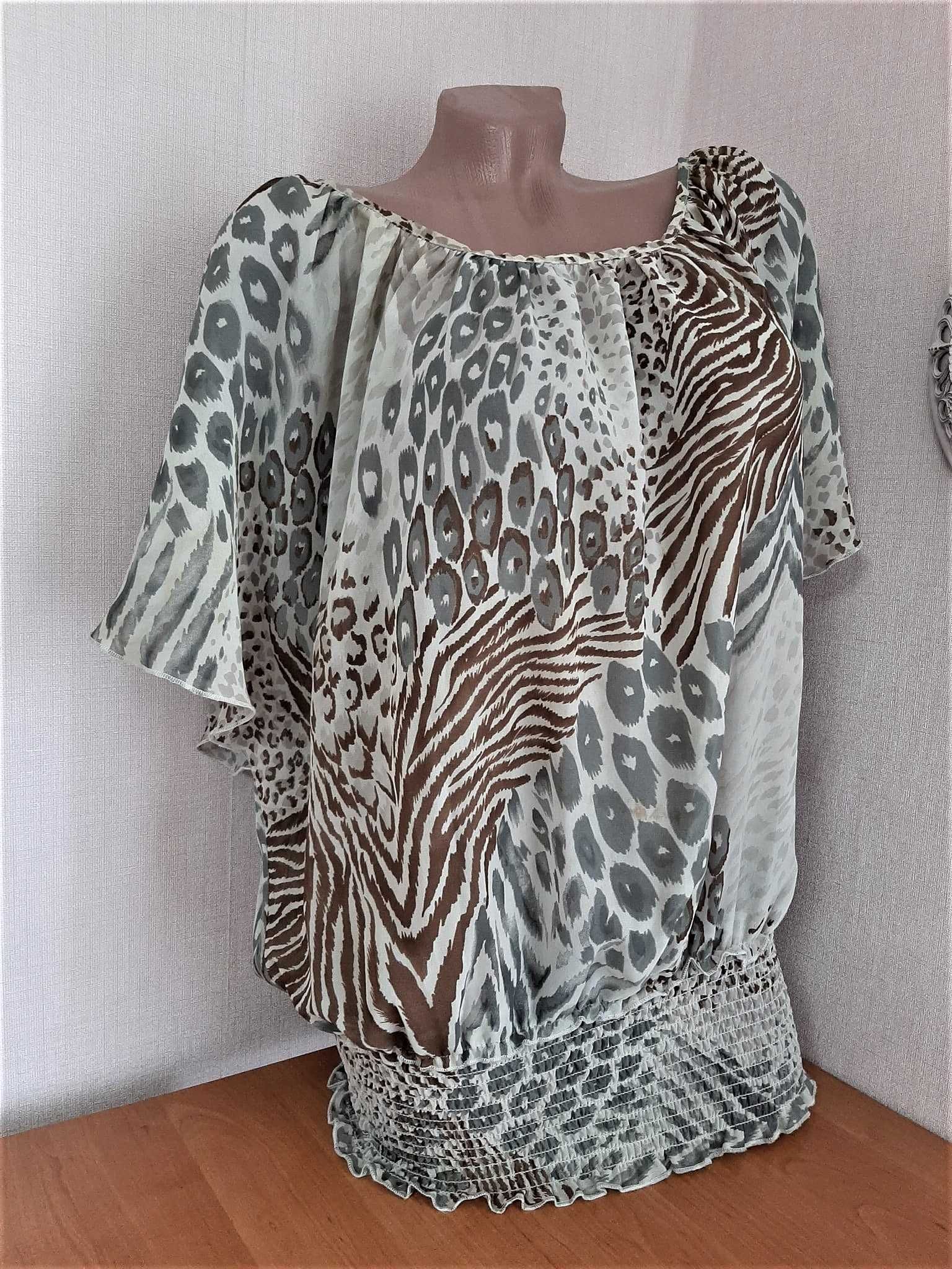 Летняя красивая блуза туника на 48-50р.