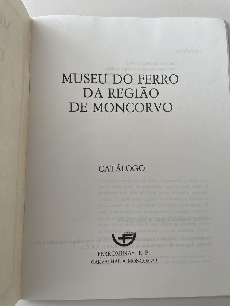 Catálogo do Museu do Ferro da Região de Moncorvo