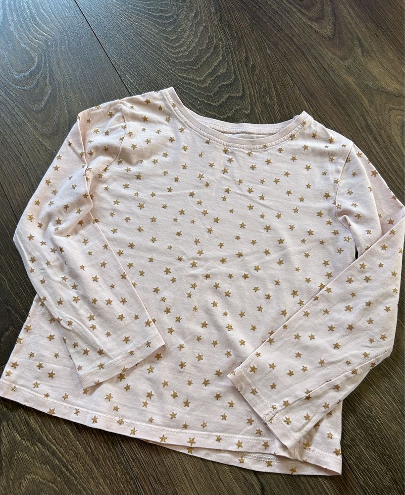 Różowa dwuczęściowa piżama w gwiazdki r. 116