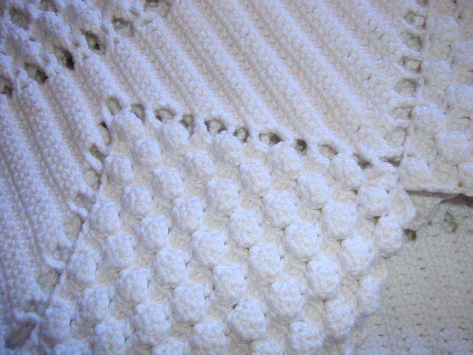 Colcha de renda crochet feita à mão NOVA