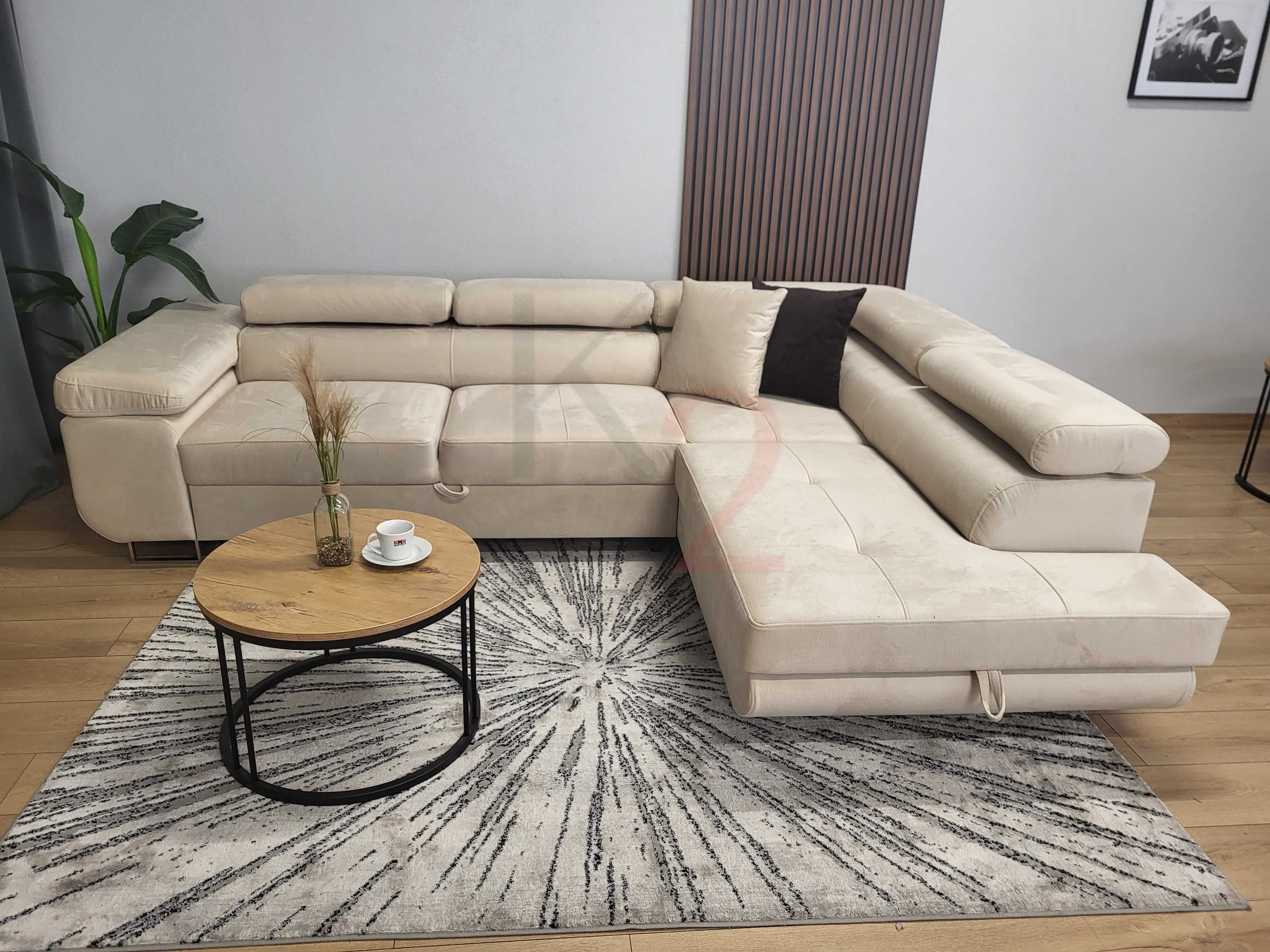 Narożnik ARTEON  POD WYMIAR Kanapa Sofa Rogówka Do Salonu USB Łóżko