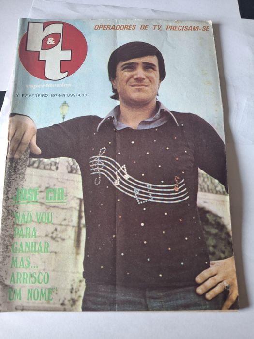 Revista radio televisão 1974 capa José Cid