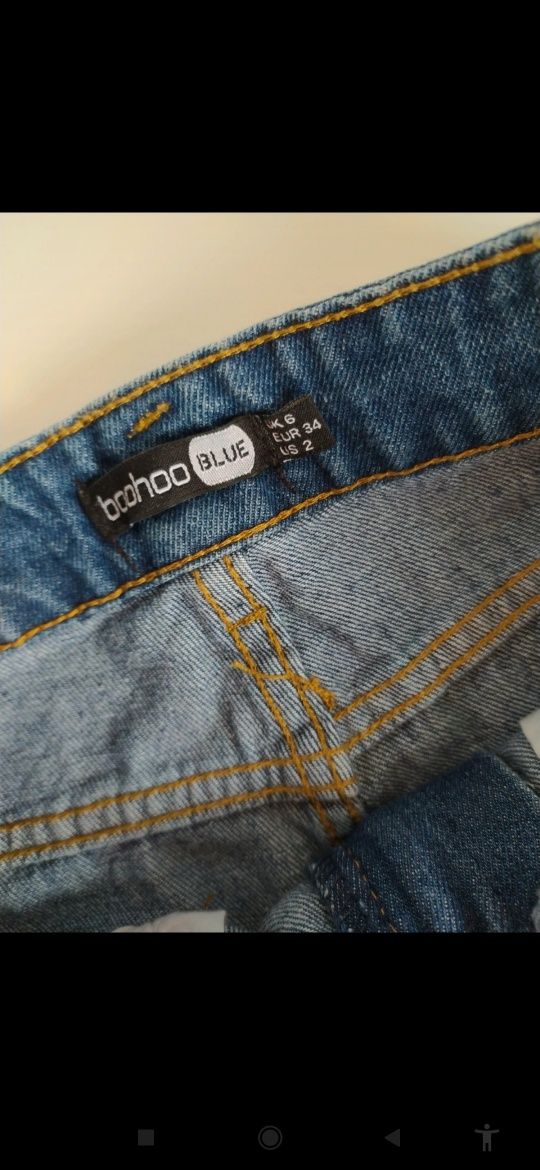 Szorty spodenki jeansowe 34 boohoo XS