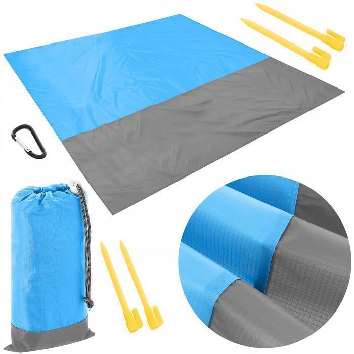 Mata plażowa wodoodporna piknikowa podkład 200 x 140 cm XXL pokrowiec