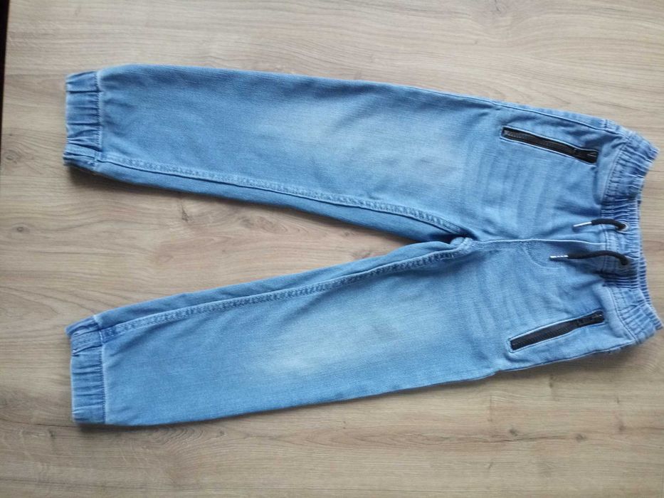 spodnie jeansy, joggery r. 122, Smyk
