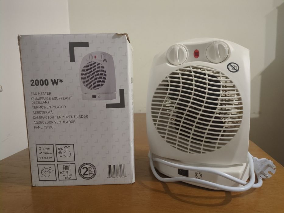 Termowentylator Farelka elektryczna 1000/2000W