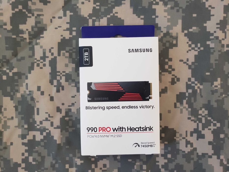 ОРИГИНАЛ!!! SSD Samsung 990 Pro with HEATSINK 2TB M.2 NVMe MZ-V9P2T0BW