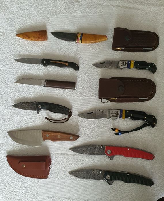 Мисливський ніж з дамаської сталі