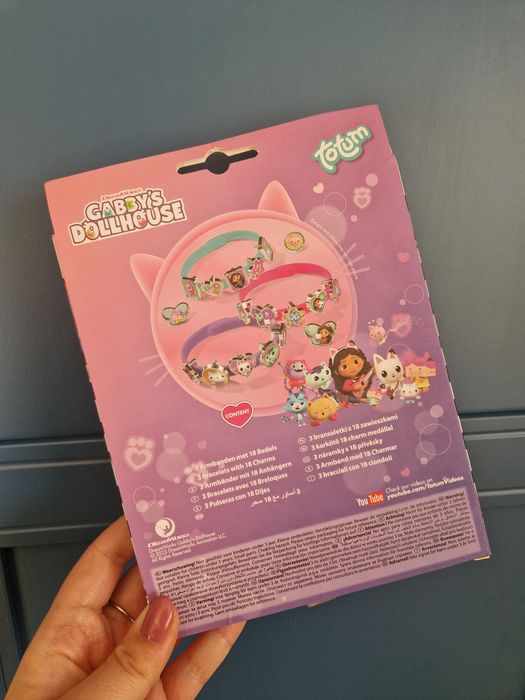 Zestaw bransoletek DIY dla dziewczynki koci domek Gabi nowe