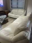 Sofas em pele creme