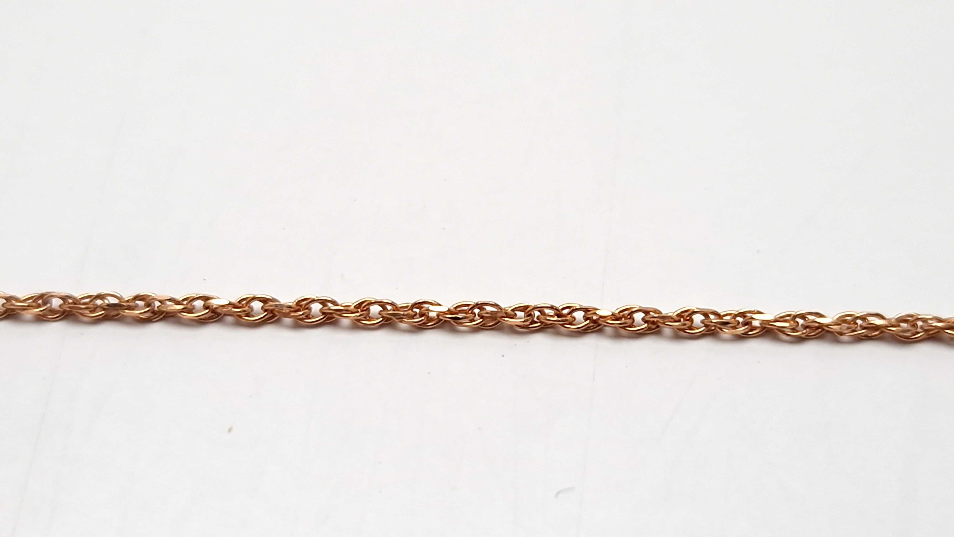 Złoty łańcuszek zwieszka krzyżyk  2,50 G 585 40 cm