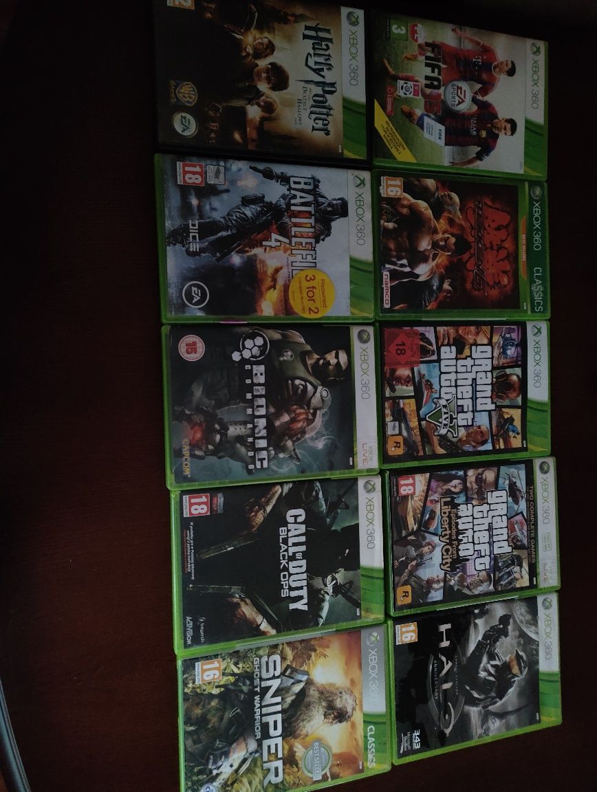 Xbox 360 + 2 pady + 10 gier + Kinect
