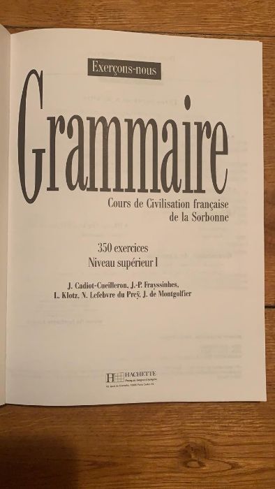 Grammaire - Supérieur 1 - Livre de l'élève (Français) Broché