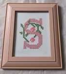 Quadro de moldura rosa