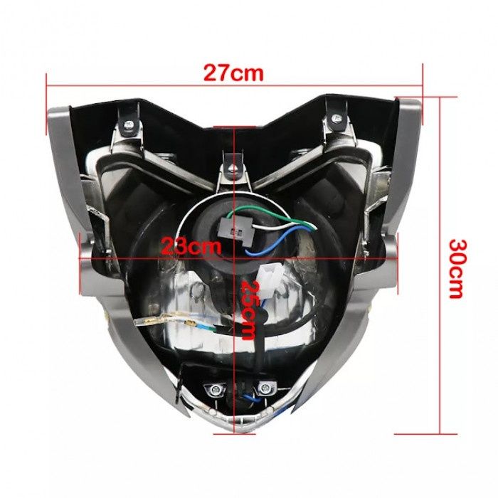 Фара универсальная на мотоцикл Yamaha FZ1 FZ6 FZ16 FZ25 Kawasaki Bajaj