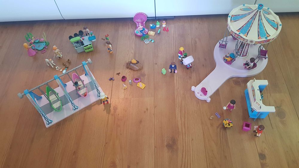 Playmobil zestaw mix 9543, 70558, 70096 karuzela syrenka