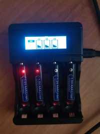 Зарядка устройство PALO и литий ионные аккумуляторы 1,5В AAA 4 шт