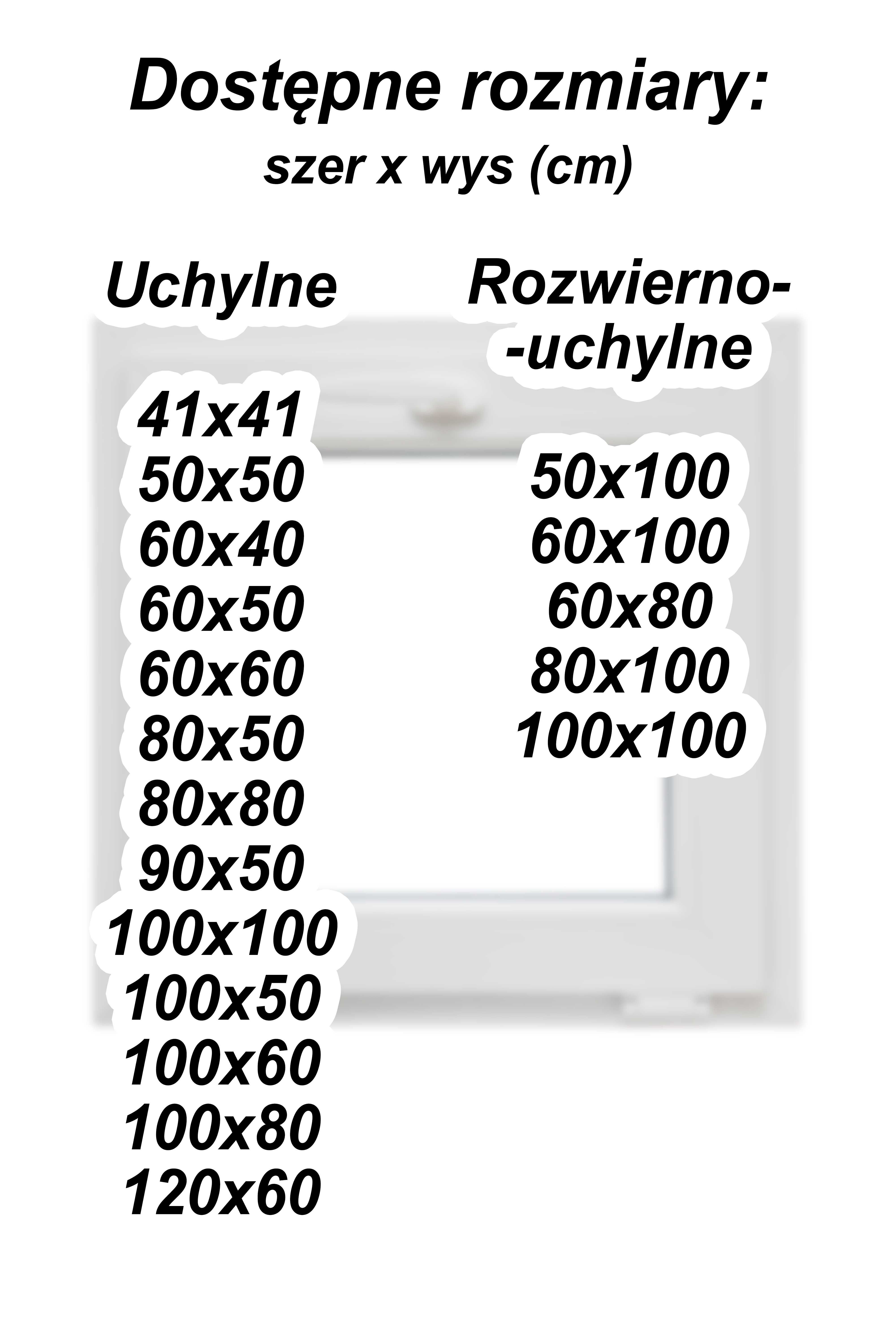 Okno 50x50 cm Piwniczne Garażowe Nowe Białe PREMIUM - Od Ręki