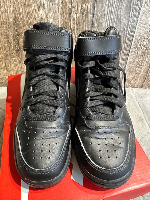 Buty damskie czarne trampki nike court borough mid 2 36,5