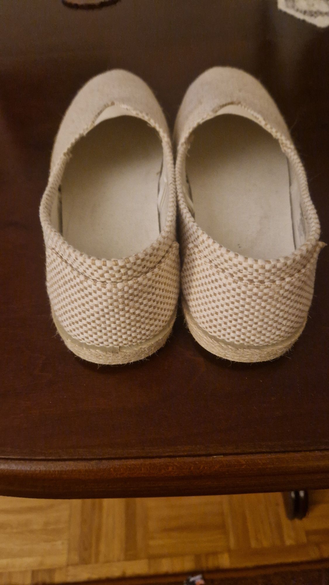 Espadryle beżowe 41 z juty marka Tex