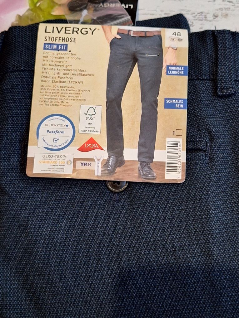 Мужские брюки Slim Fit Livergy