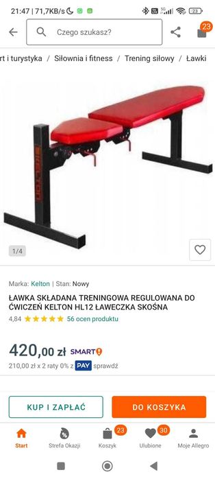 Laweczka silownia wyciag prasa