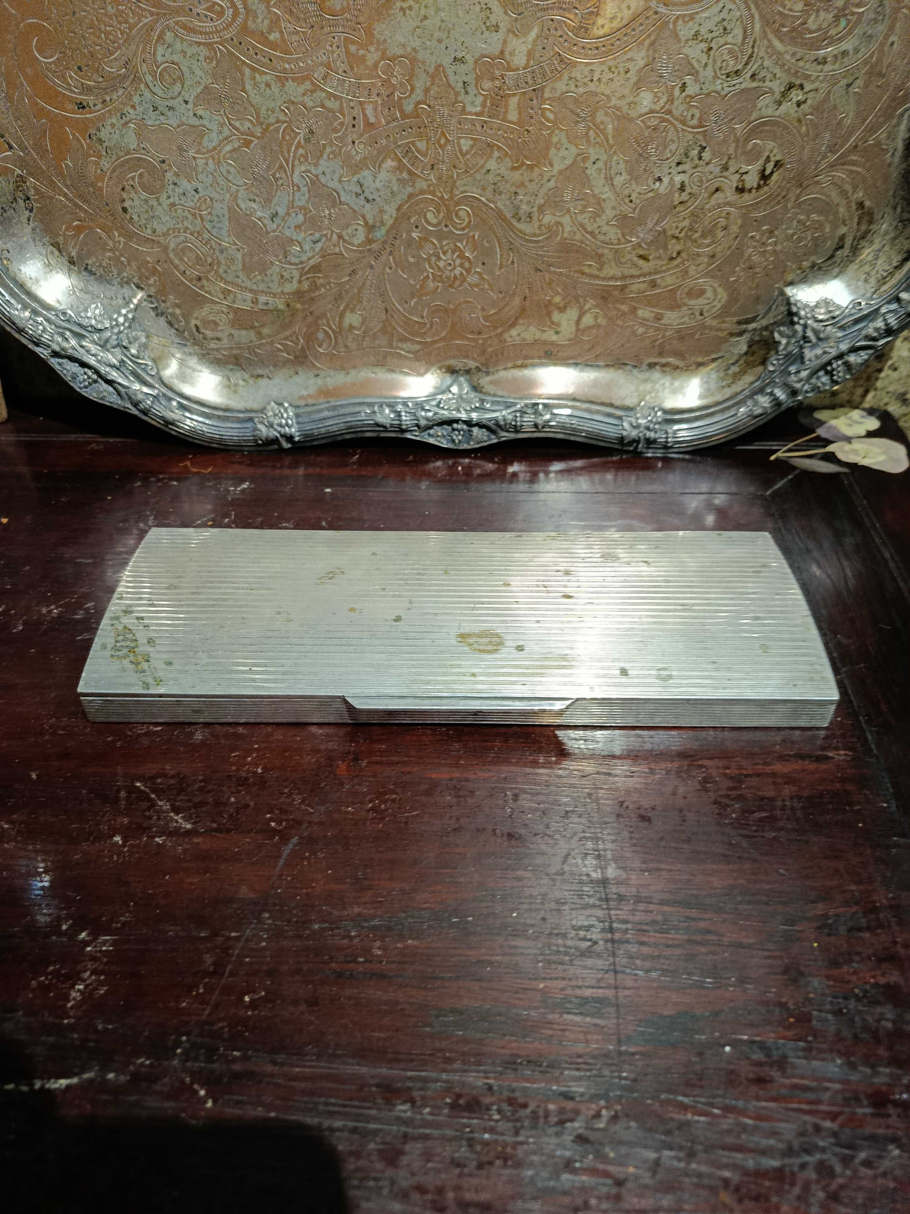 Caixa Cigarreira Prata 18 cm 354 gr