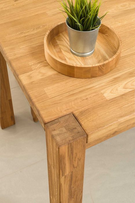 Stół prostokątny lity dębowy olejowany 140x90xh 75cm