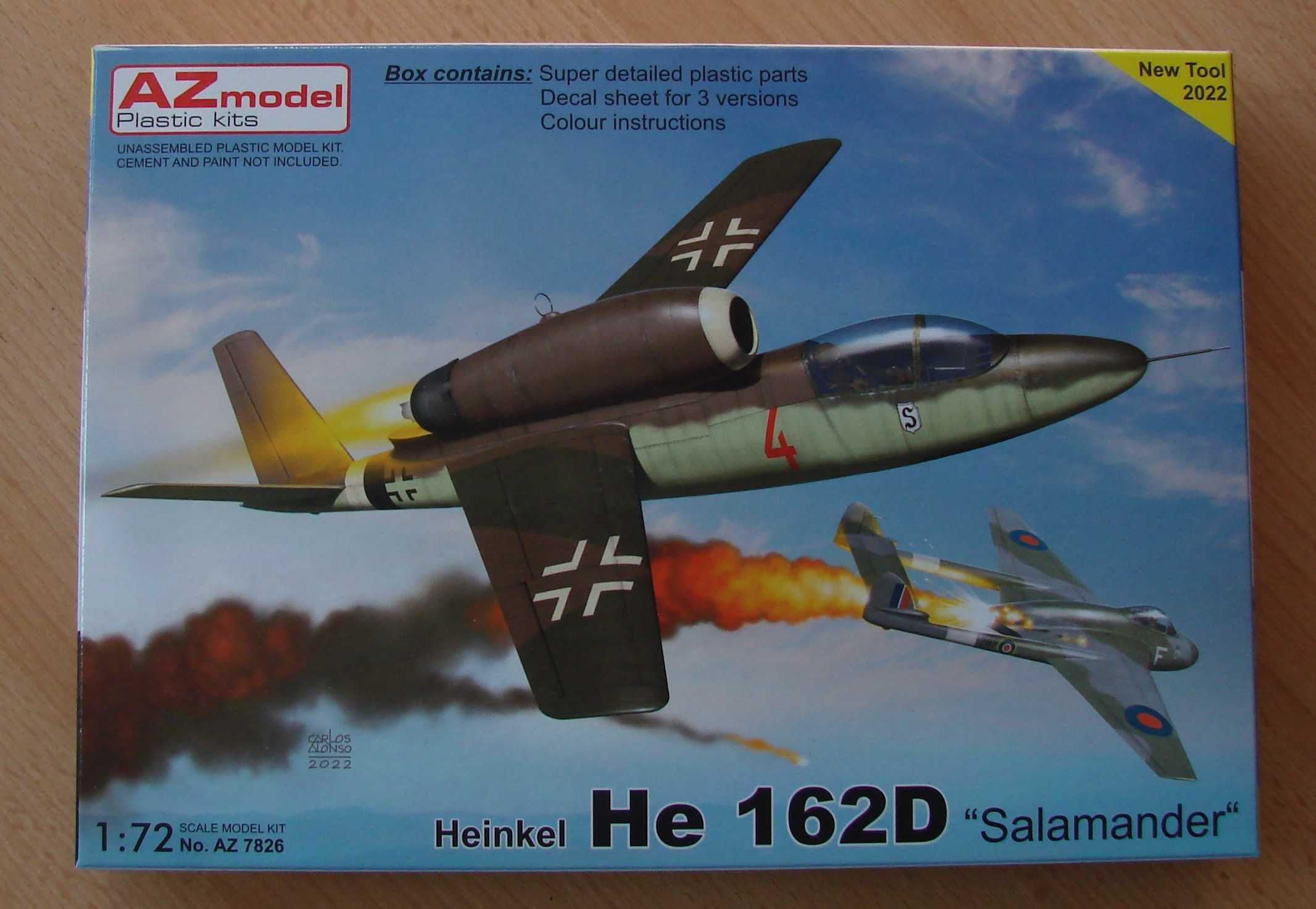 Niemiecki samolot He-162 D  1/72