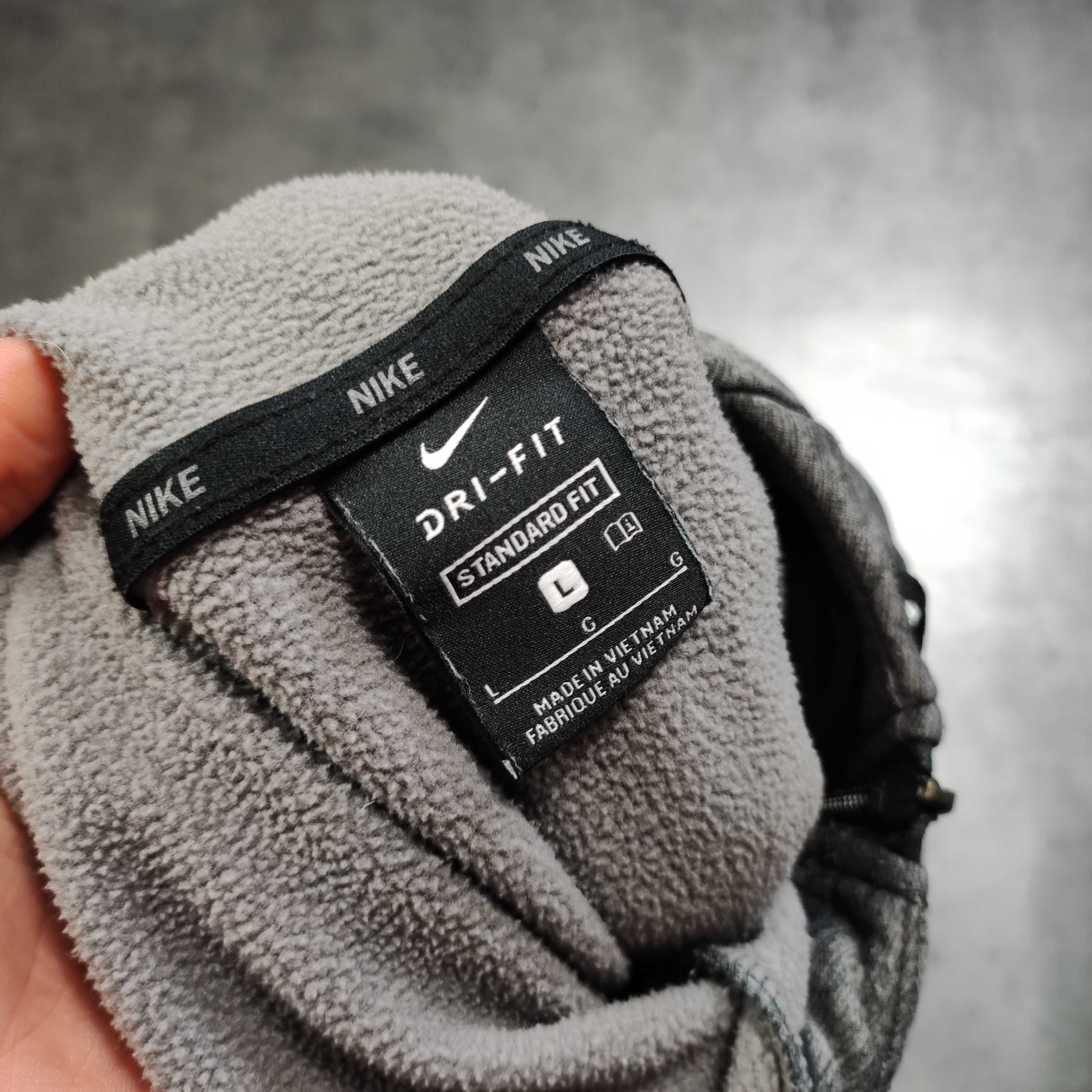 MĘSKA Bluza Rozpinana Ciemno Szara Dri-Fit Polarek Thermal Hoodie Nike