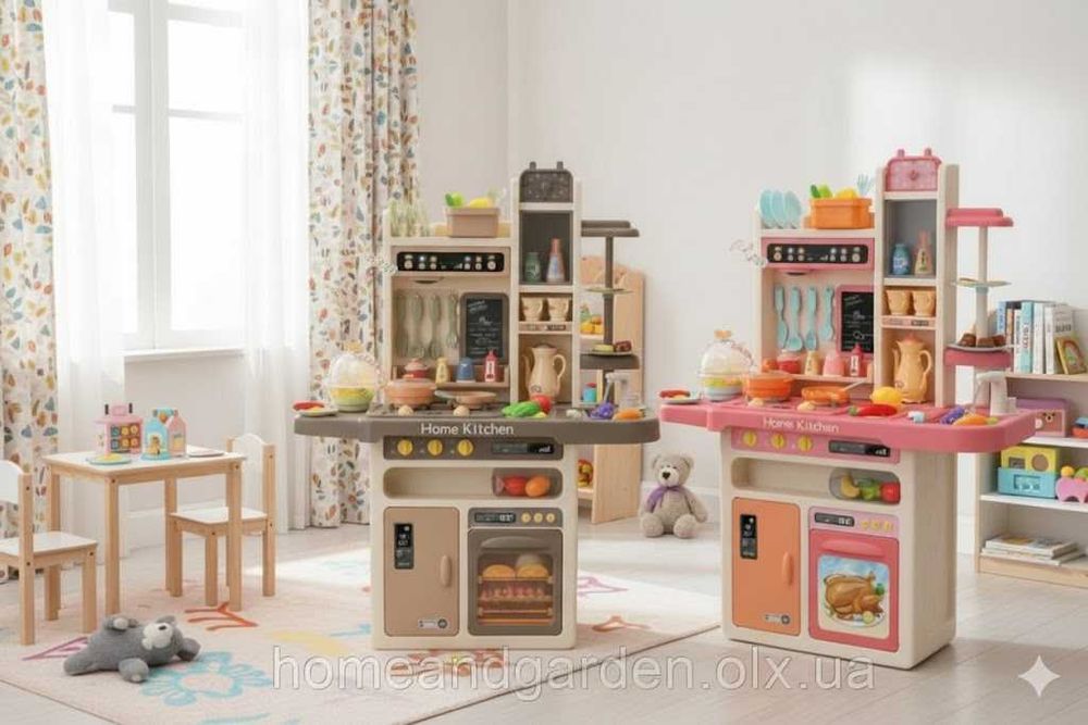 Дитяча кухня Home Kitchen 94 см яйцеварка (вода, пар, звуки), НАЛОЖКА