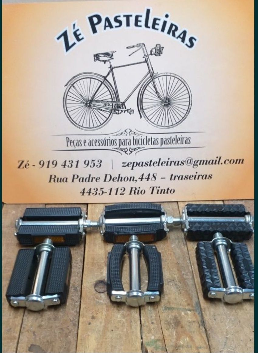 Pedais Union Preto, branco,castanho para bicicleta pasteleira yé yé /c