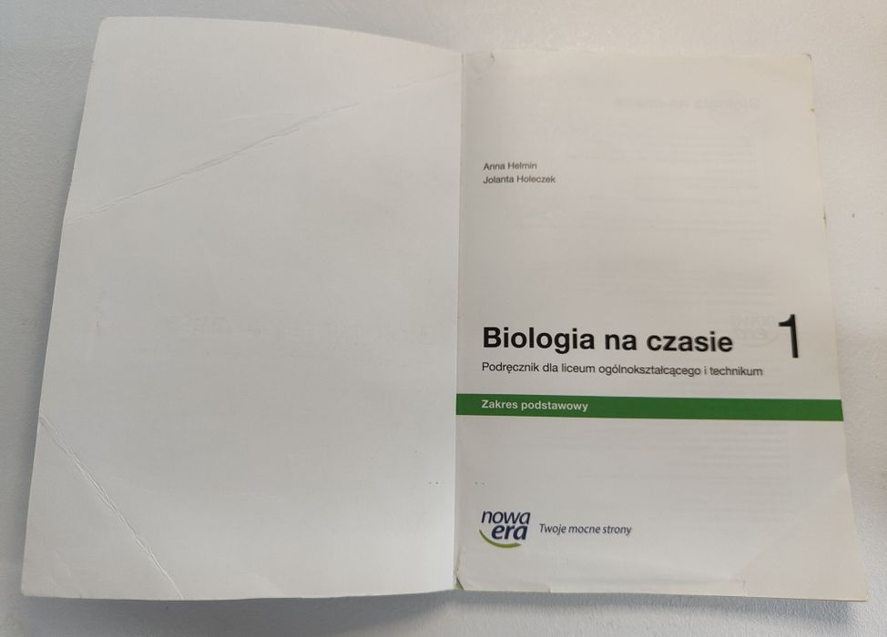 Biologia na czasie 1 - zakres podstawowy Nowa era
