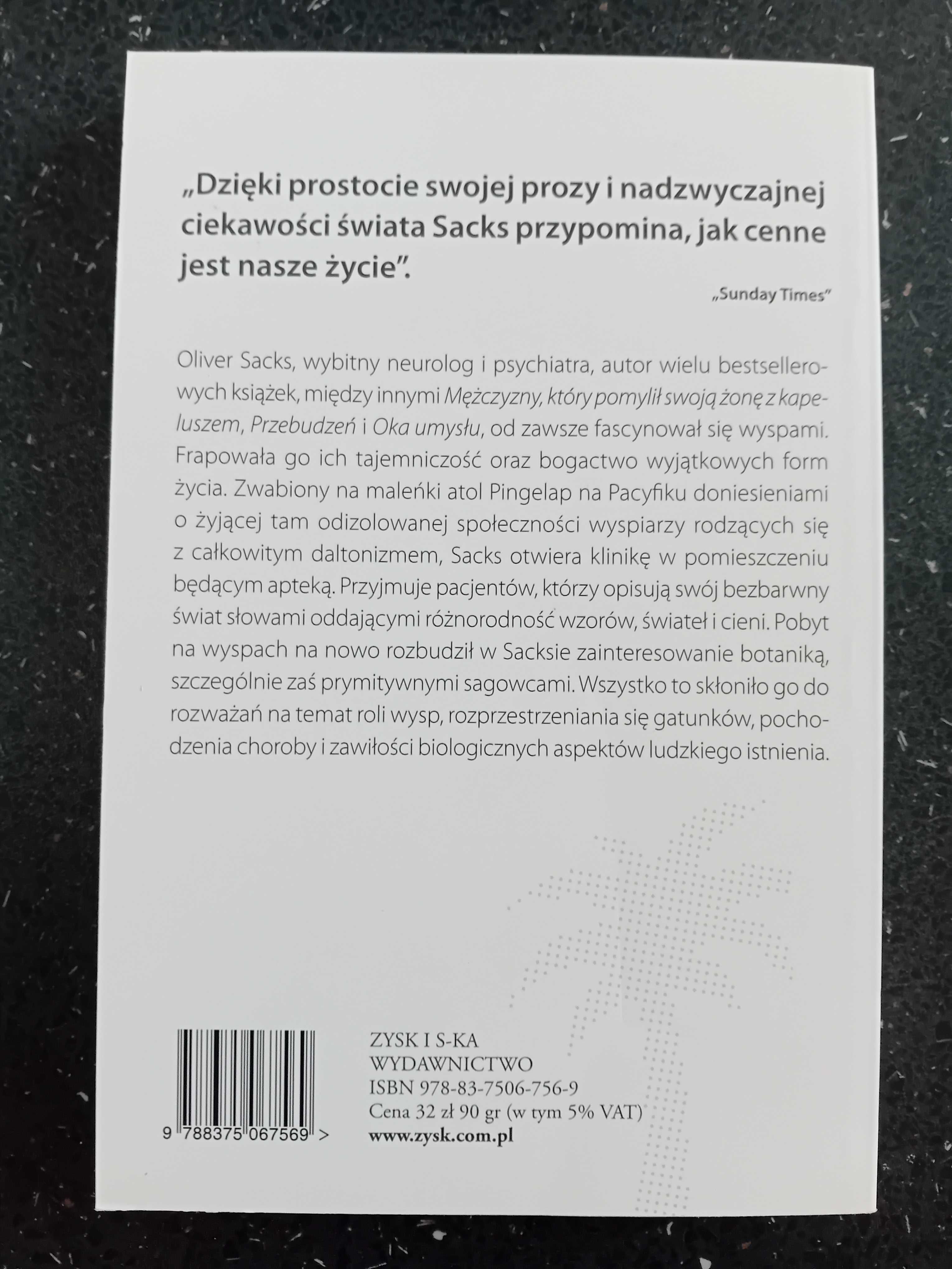 Wyspa daltonistów i wyspa sagowców. Olivier Sacks