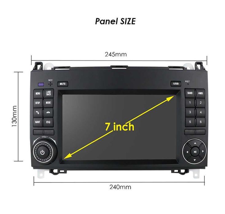 Radio android mercedes W245 W209 W169 A/B B200 B170 Sprinter PROM