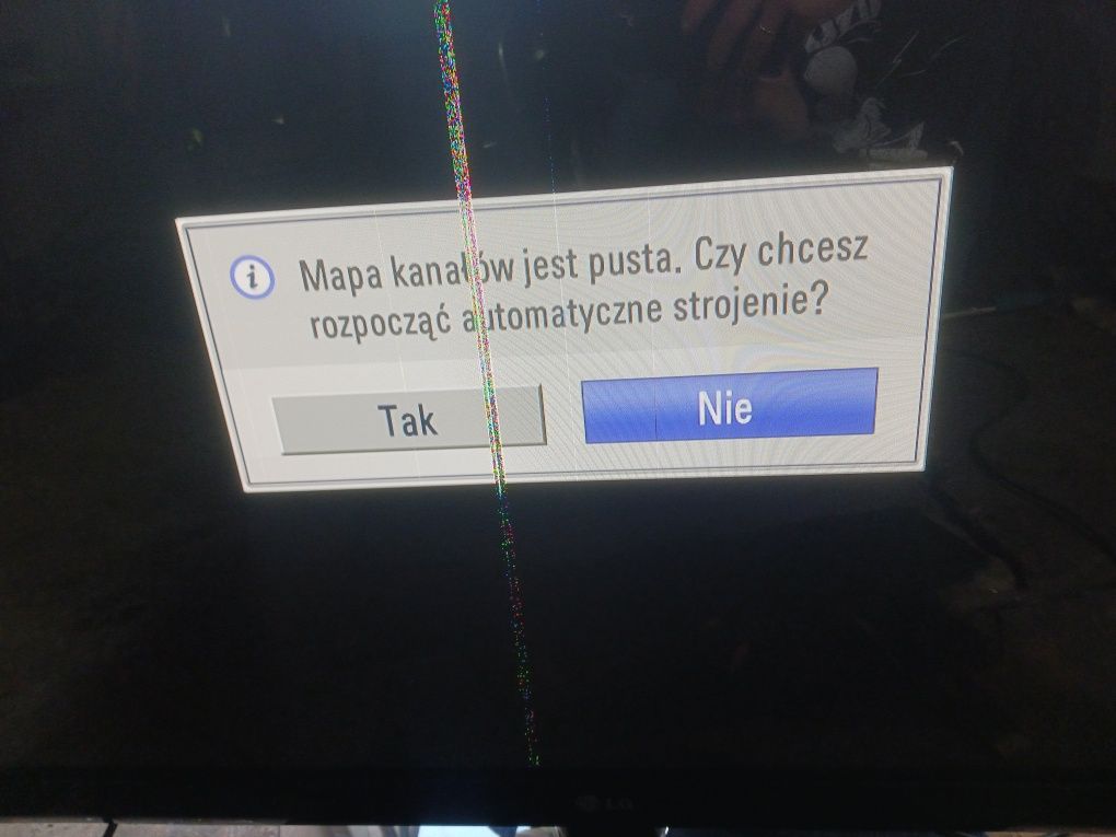 LG TV z uszkodzeniem jak na zdj