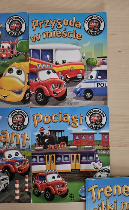 Zestaw 10 książek, książeczek dla dzieci z serii Samochodzik Franek