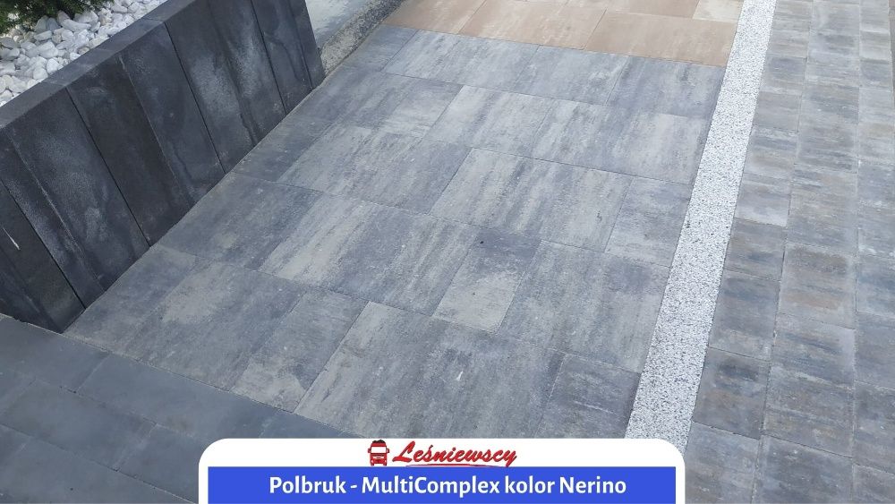 Kostka brukowa Polbruk-MultiComplex na podjazd taras 6cm duże kształty