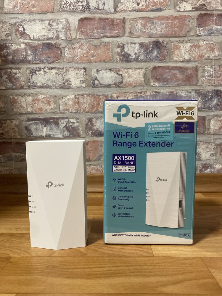 Ретранслятор TP-LINK RE500X WiFi6 / AX1500 / 1Гбит/с