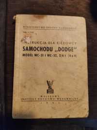 Instrukcja obsługi samochodu Dodge 3/4 wc51/52 oryginalna 1947 rok