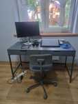 IKEA ALEX Biurko, antracyt 132x58 cm