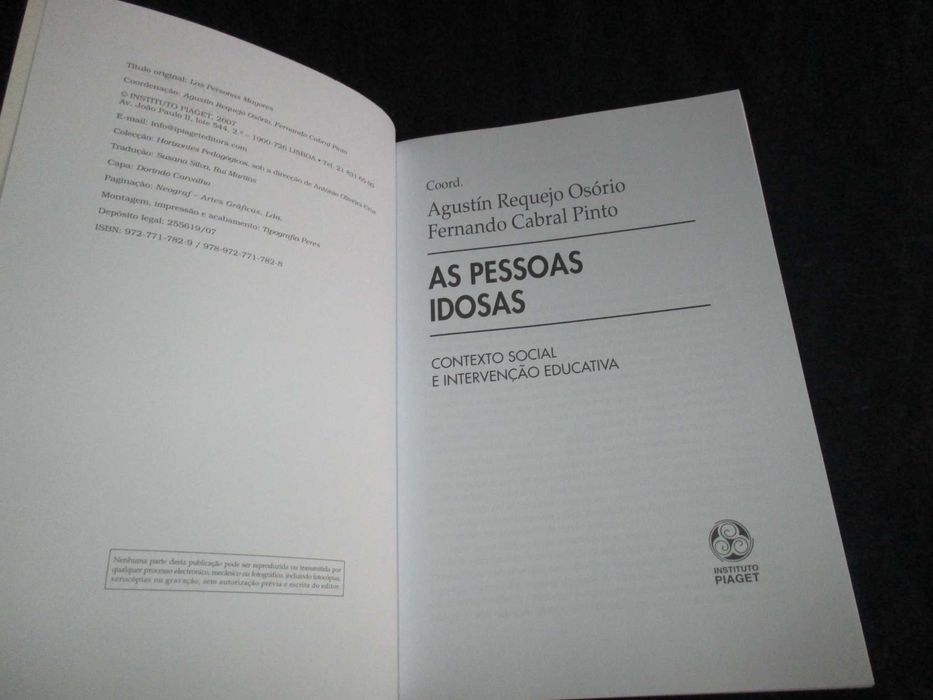 Livro As Pessoas Idosas Contexto Social e Intervenção Educativa